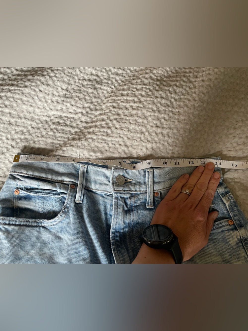 Mother High Waisted Smokin’ Short Fray | Size 27 | Distressed Denim - Picture 7 of 7